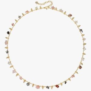 Gold Multicolor Gemstone Necklace